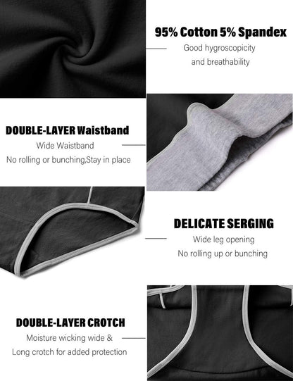 Women'S High Waisted Cotton Underwear Soft Breathable Panties Stretch Briefs Regular & plus Size 5-Pack